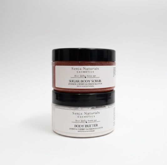 Gift Set Body Butter and Sugar Body Scrub Japanese Cherry Blossom & Lotos